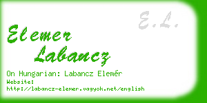 elemer labancz business card